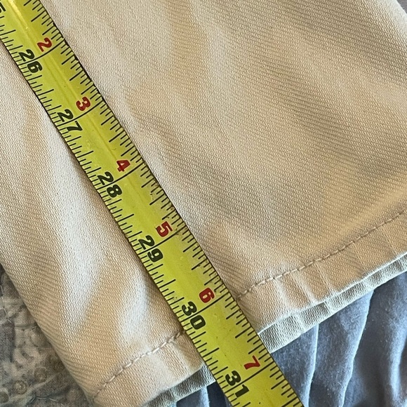 J. McLaughlin 10 off white color stretch jeans with goldtone accents cotton - Picture 2 of 6